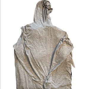 Patagonia moisture wicking long sleeve hoodie in heather gray